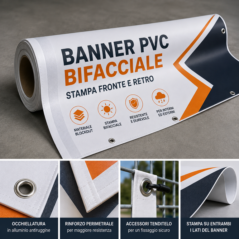 Banner Pubblicitario in PVC Bifacciale personalizzato