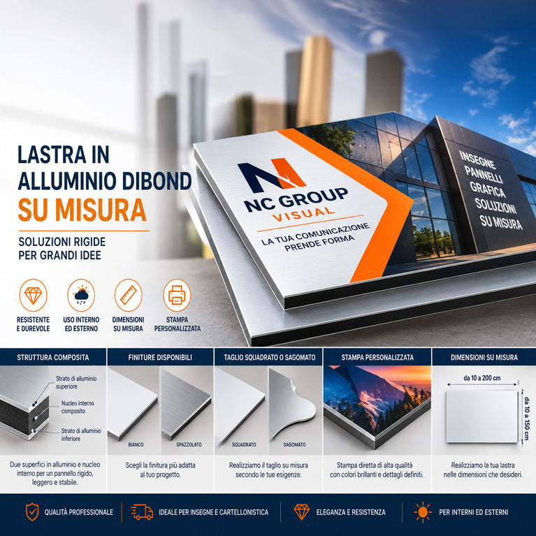 Lastra in Alluminio Dibond Su Misura personalizzata