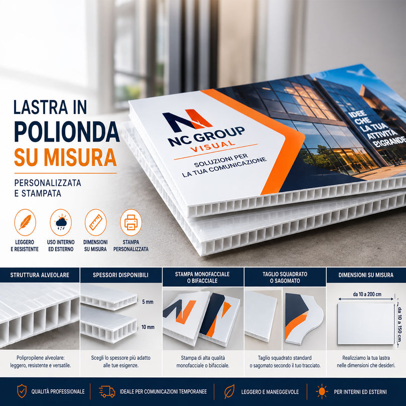 Lastra in Polionda Su Misura Personalizzata e Stampata